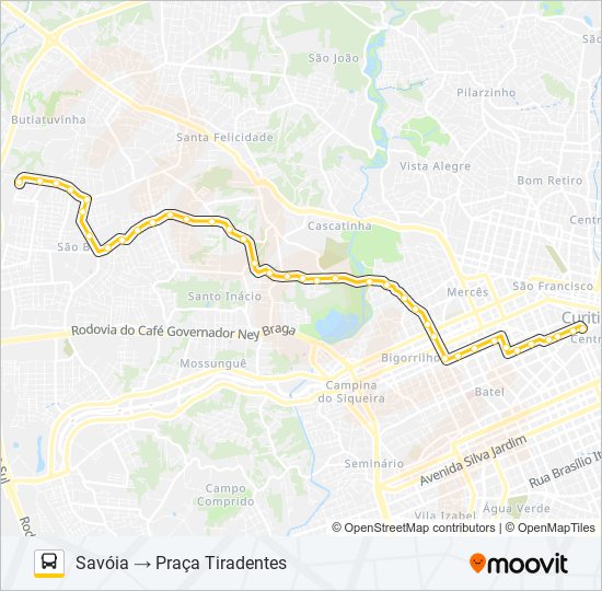 Mapa de 876 SAVOIA de autobús