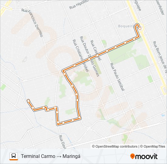 Mapa de 522 MARINGÁ de autobús