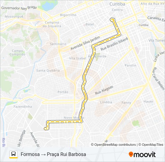 Mapa da linha 673 FORMOSA de ônibus