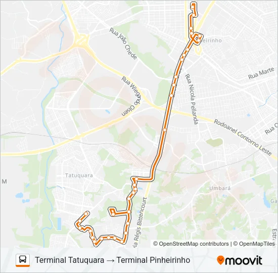 680 RURBANA Bus Line Map