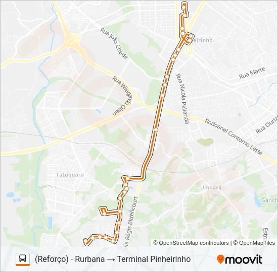 680 RURBANA Bus Line Map