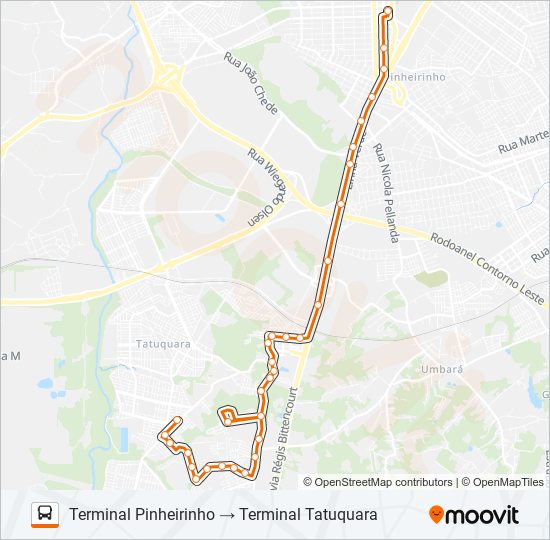 Mapa de 680 RURBANA de autobús