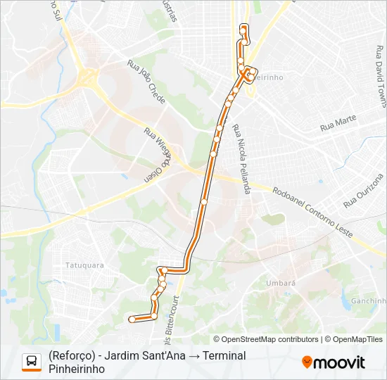 680 RURBANA Bus Line Map