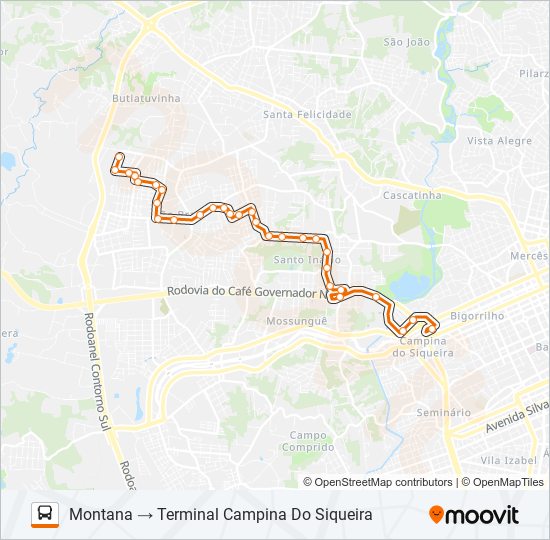 812 MONTANA bus Line Map