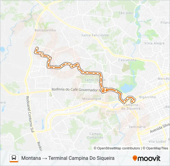 812 MONTANA Bus Line Map