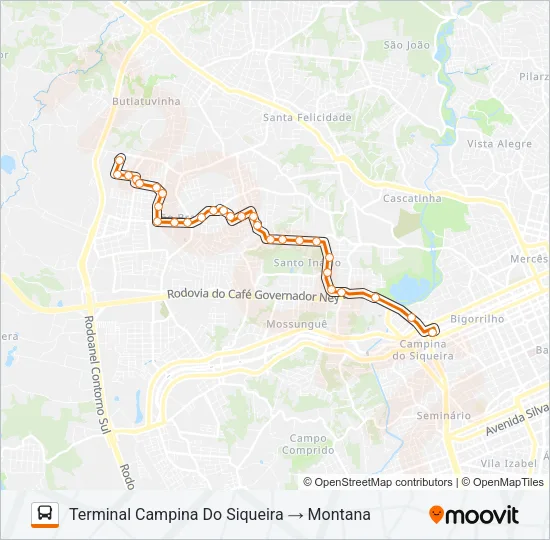 812 MONTANA Bus Line Map