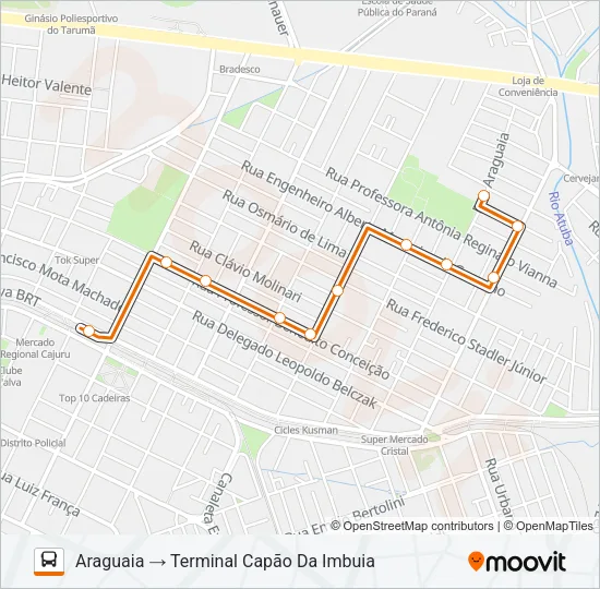 311 ARAGUAIA Bus Line Map