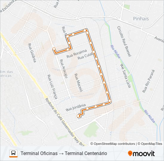 321 TRINDADE bus Line Map