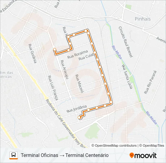 321 TRINDADE Bus Line Map