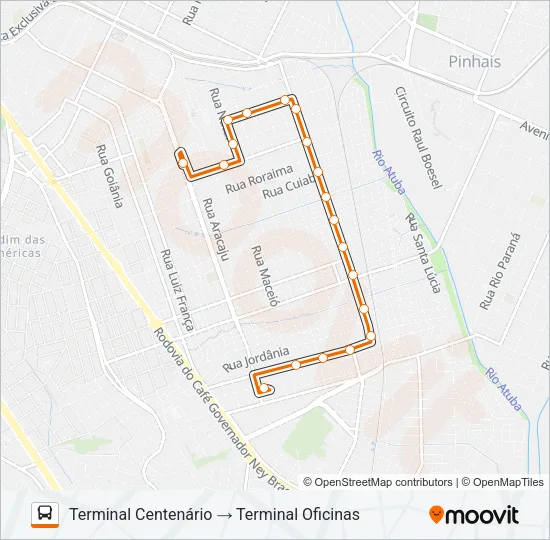 321 TRINDADE Bus Line Map