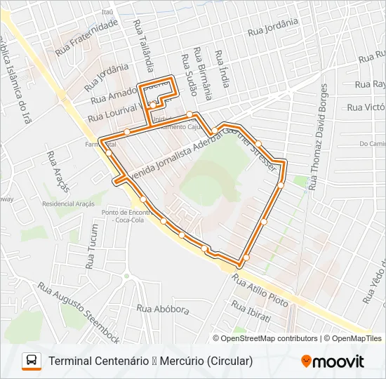 331 MERCÚRIO Bus Line Map