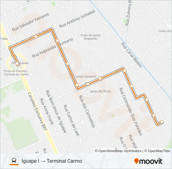 523 IGUAPE I Bus Line Map