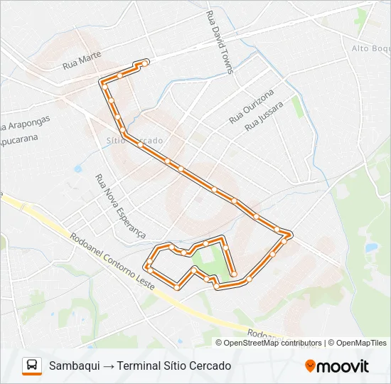 552 SAMBAQUI Bus Line Map