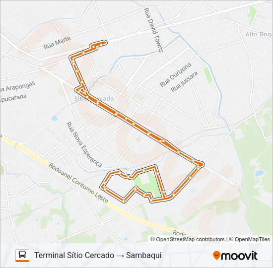552 SAMBAQUI Bus Line Map