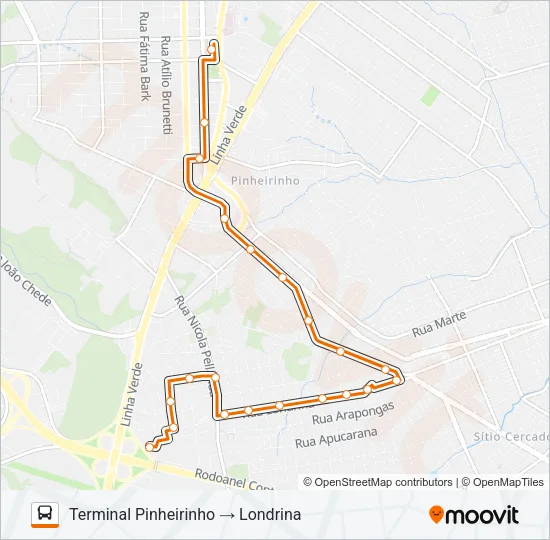 635 LONDRINA Bus Line Map