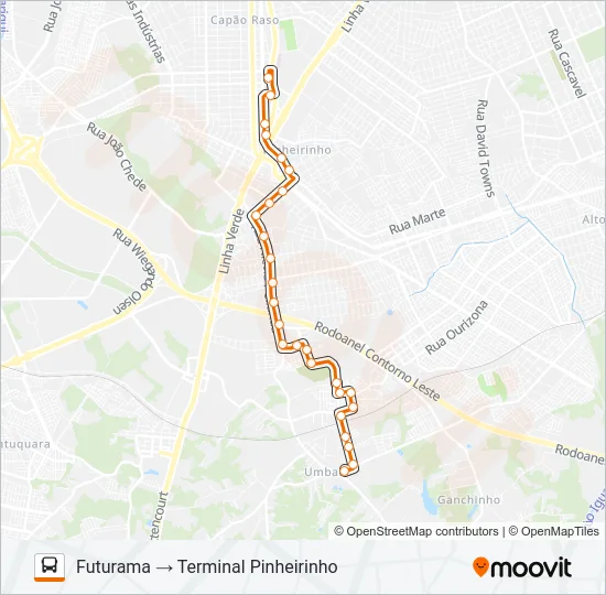 639 FUTURAMA Bus Line Map