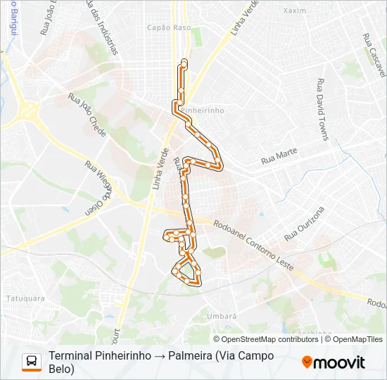 640 PALMEIRA Bus Line Map