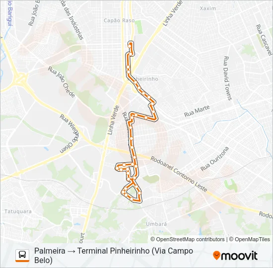 640 PALMEIRA Bus Line Map