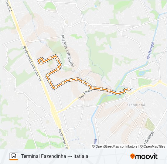 Mapa da linha 711 ITATIAIA de ônibus