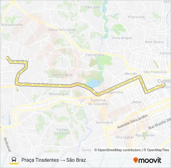 870 SÃO BRAZ Bus Line Map
