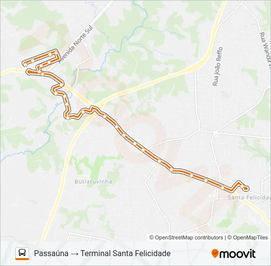 911 PASSAÚNA Bus Line Map