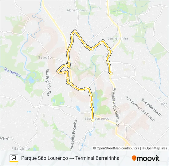 182 ABRANCHES Bus Line Map