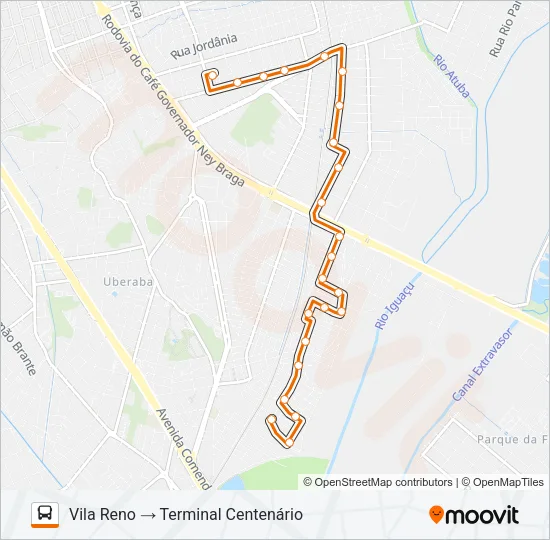 336 VILA RENO Bus Line Map