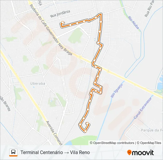 336 VILA RENO Bus Line Map