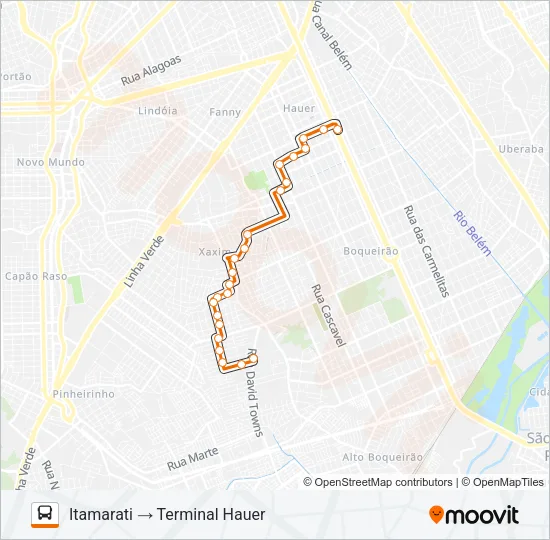 512 ITAMARATI Bus Line Map