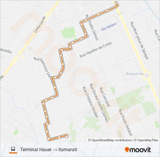 Mapa da linha 512 ITAMARATI de ônibus