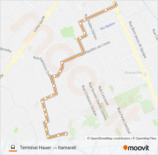 512 ITAMARATI Bus Line Map
