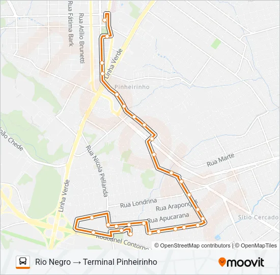 636 RIO NEGRO Bus Line Map