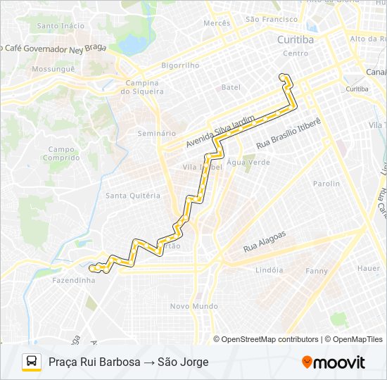 Mapa de 670 SÃO JORGE de autobús