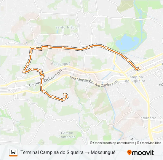 814 MOSSUNGUÊ Bus Line Map