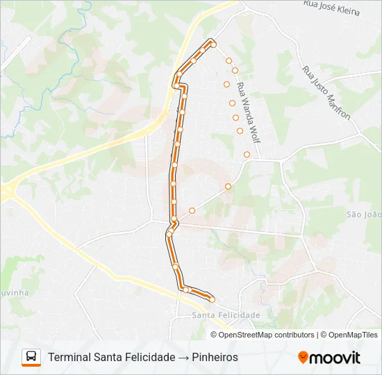 916 PINHEIROS Bus Line Map