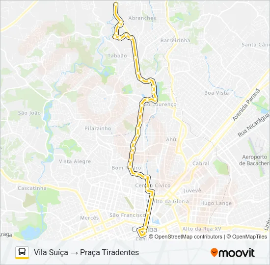 184 VILA SUÍÇA Bus Line Map