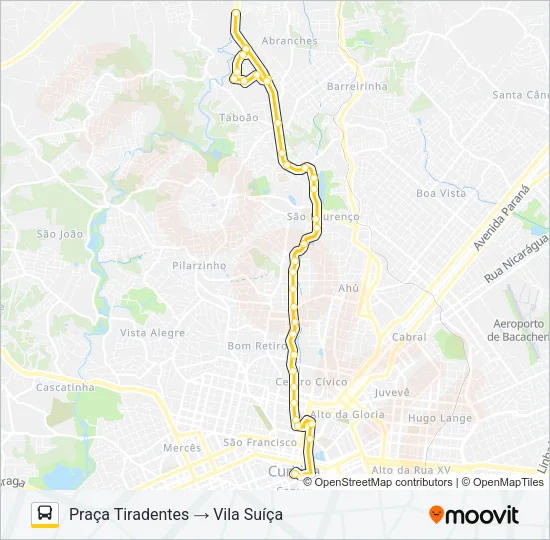 184 VILA SUÍÇA Bus Line Map