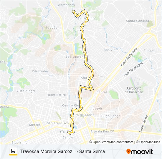 Mapa da linha 274 SANTA GEMA de ônibus