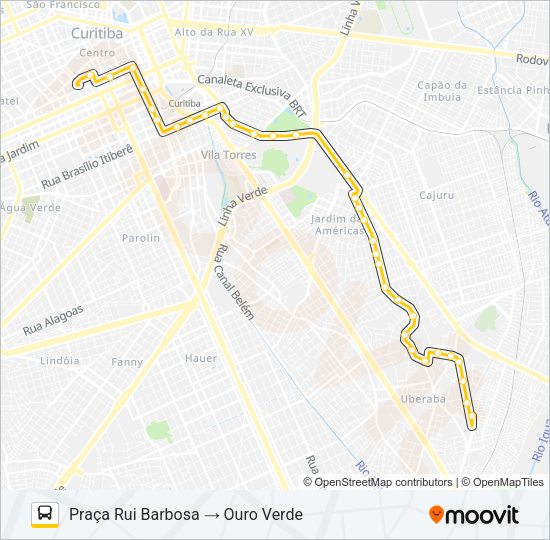 Mapa da linha 462 PETRÓPOLIS de ônibus