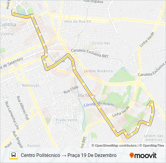 466 ESTUDANTES Bus Line Map
