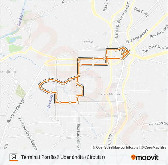 615 UBERLÂNDIA Bus Line Map