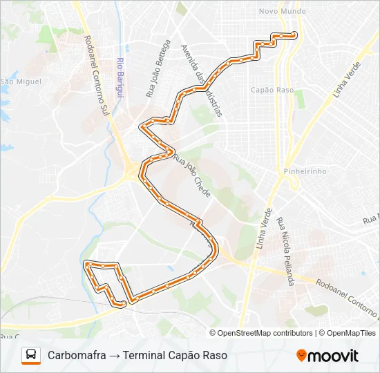 628 CARBOMAFRA Bus Line Map