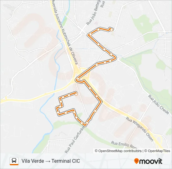 652 VILA VERDE Bus Line Map