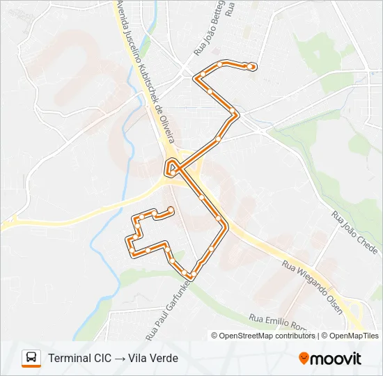 652 VILA VERDE Bus Line Map
