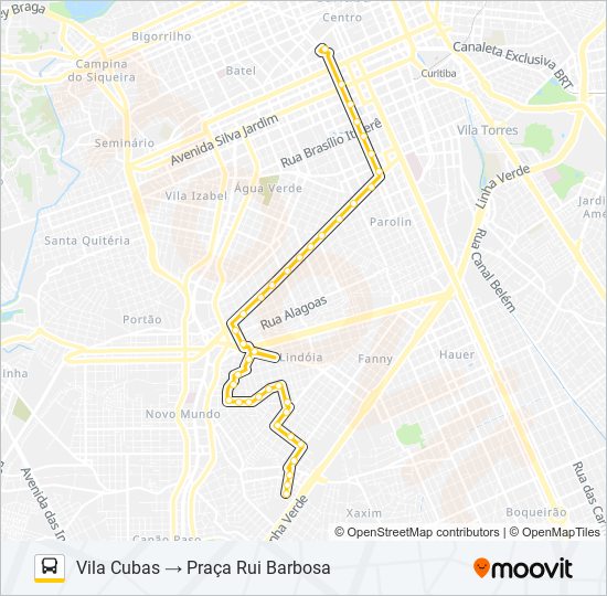 Mapa de 663 VILA CUBAS de autobús