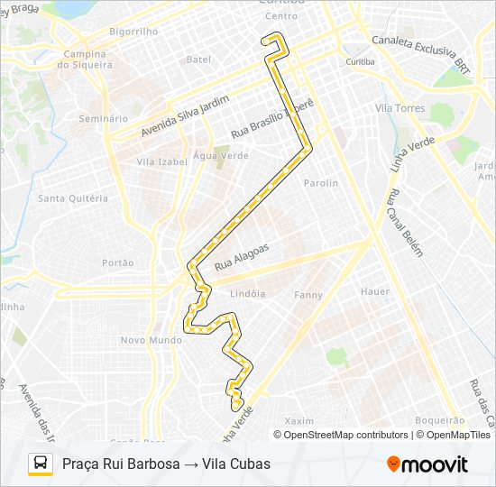 Mapa de 663 VILA CUBAS de autobús