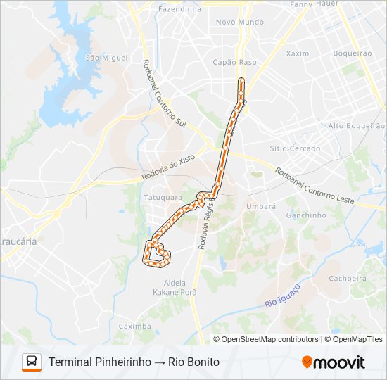 684 RIO BONITO bus Line Map