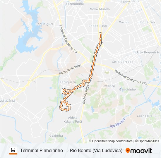 684 RIO BONITO bus Line Map