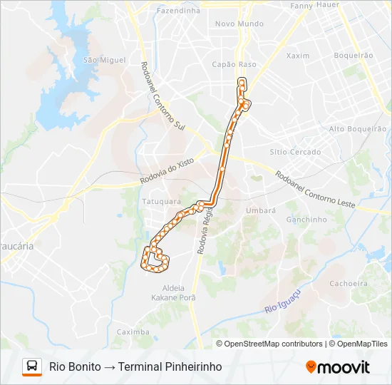684 RIO BONITO Bus Line Map