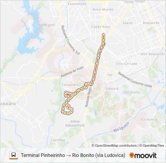 684 RIO BONITO Bus Line Map